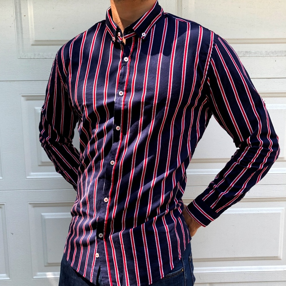 Men's European Fashion Slim Fit Shirt Size Medium